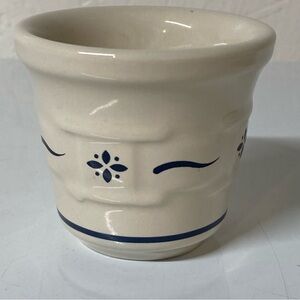 VTG Longaberger Woven Traditions Blue Toothpick Holder USA No Chips or Crazing